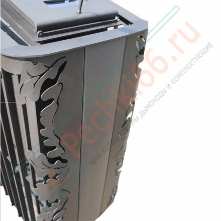 Печь для бани Терма Каменка мини удлиненная топка панорама (Варвара)